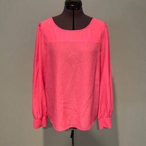 J crew hot pink long sleeve top